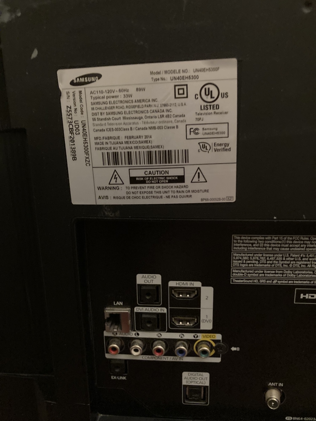 Samsung 46” Flat Screen TV