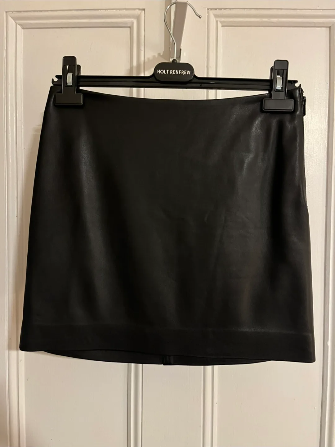 Aritzia Black Leather Mini Skirt Women’s 4-6 thumbnail