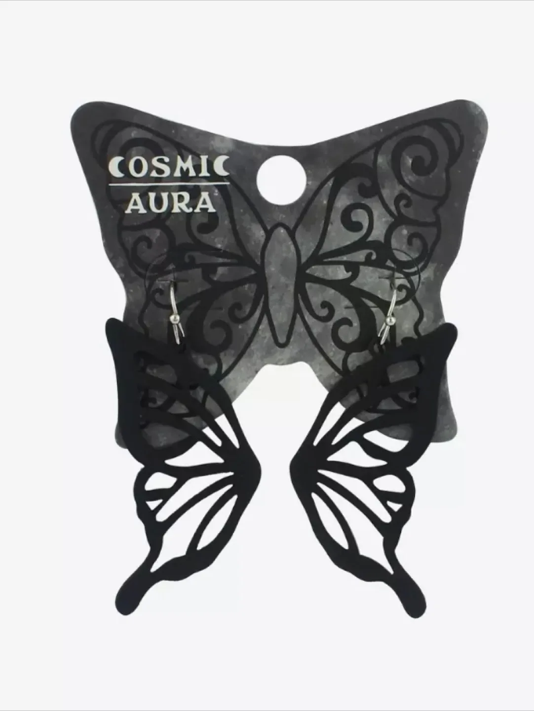 Black Butterfly Wing Dangle Earrings image indicator(2)