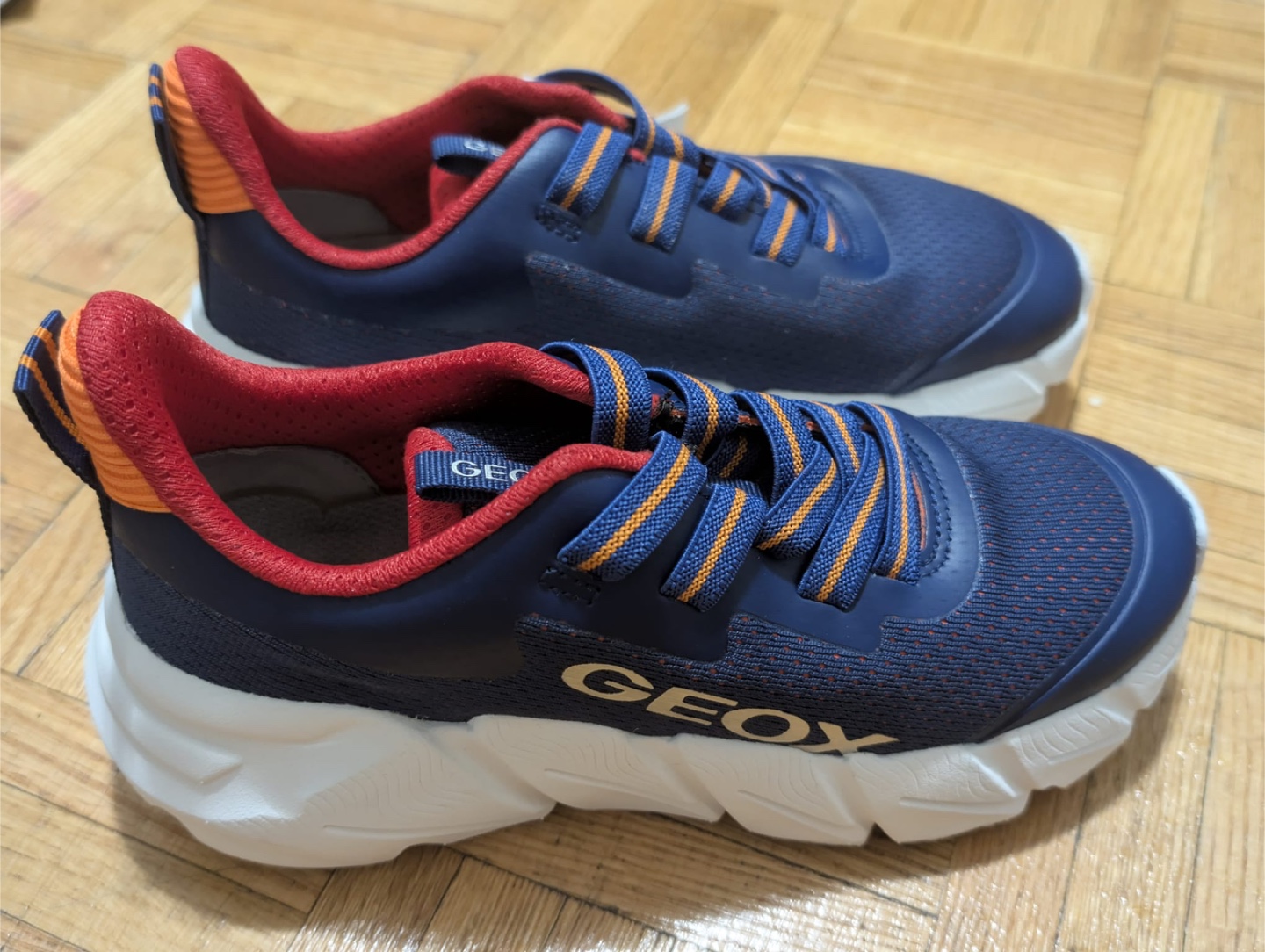Geox S25 Flexyperf Navy Kids Shoes - Size 2C