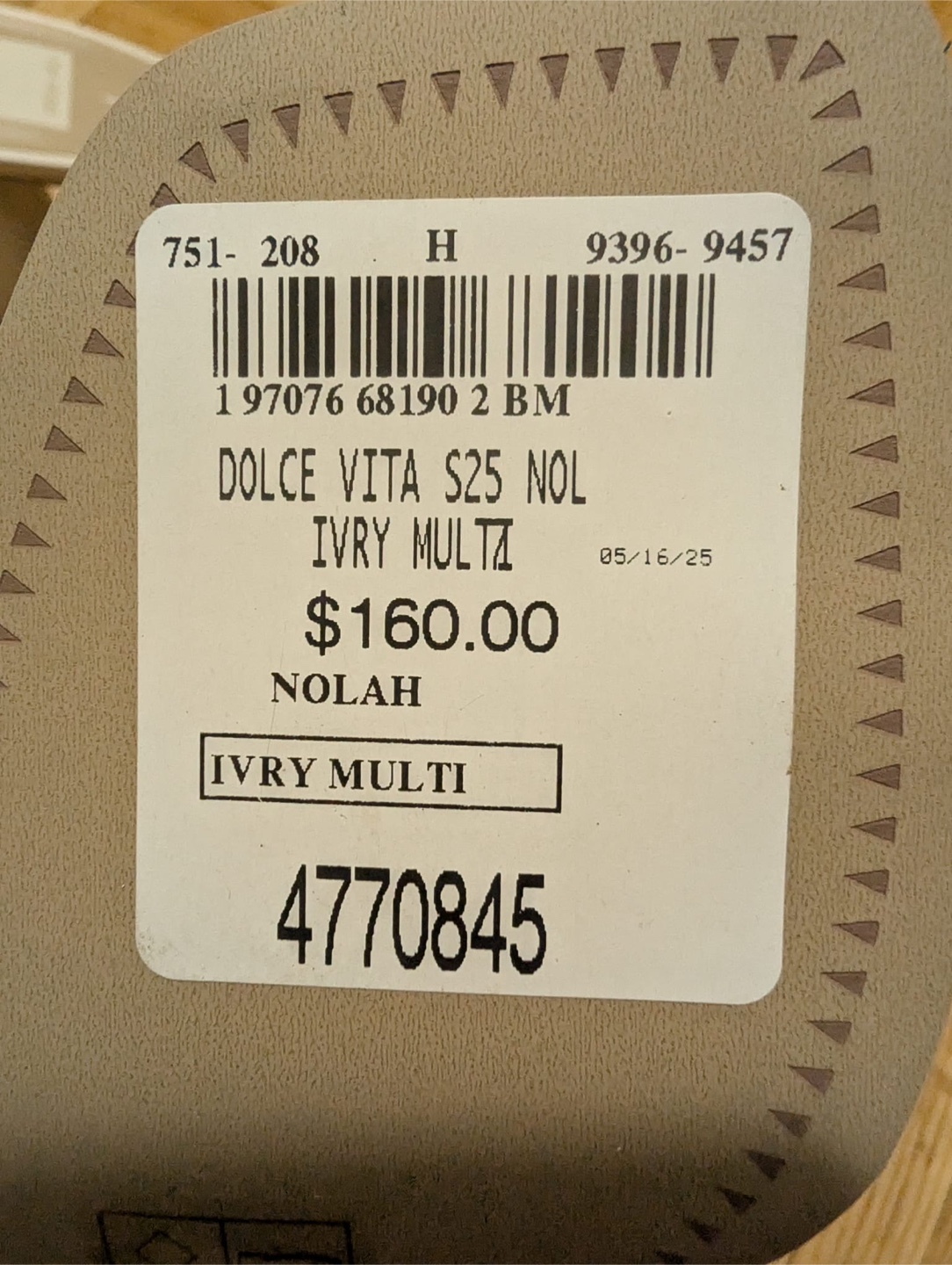 Dolce Vita S25 NOL Ivory Multi Sandals - photo 2