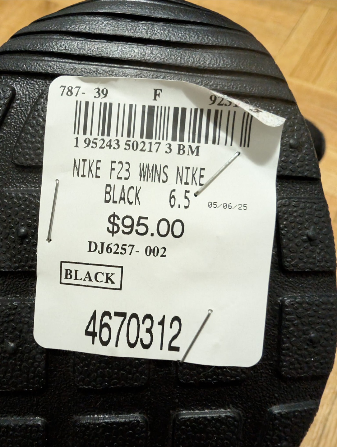 Nike F23 WMNS Black Shoes - Size 6.5 - photo 2
