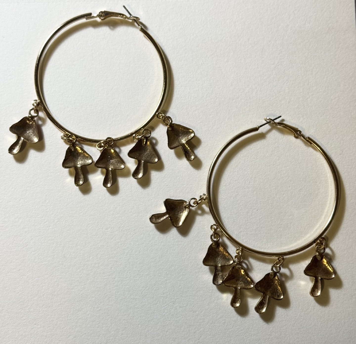 Mushroom Dangle Hoop Earrings - photo 2