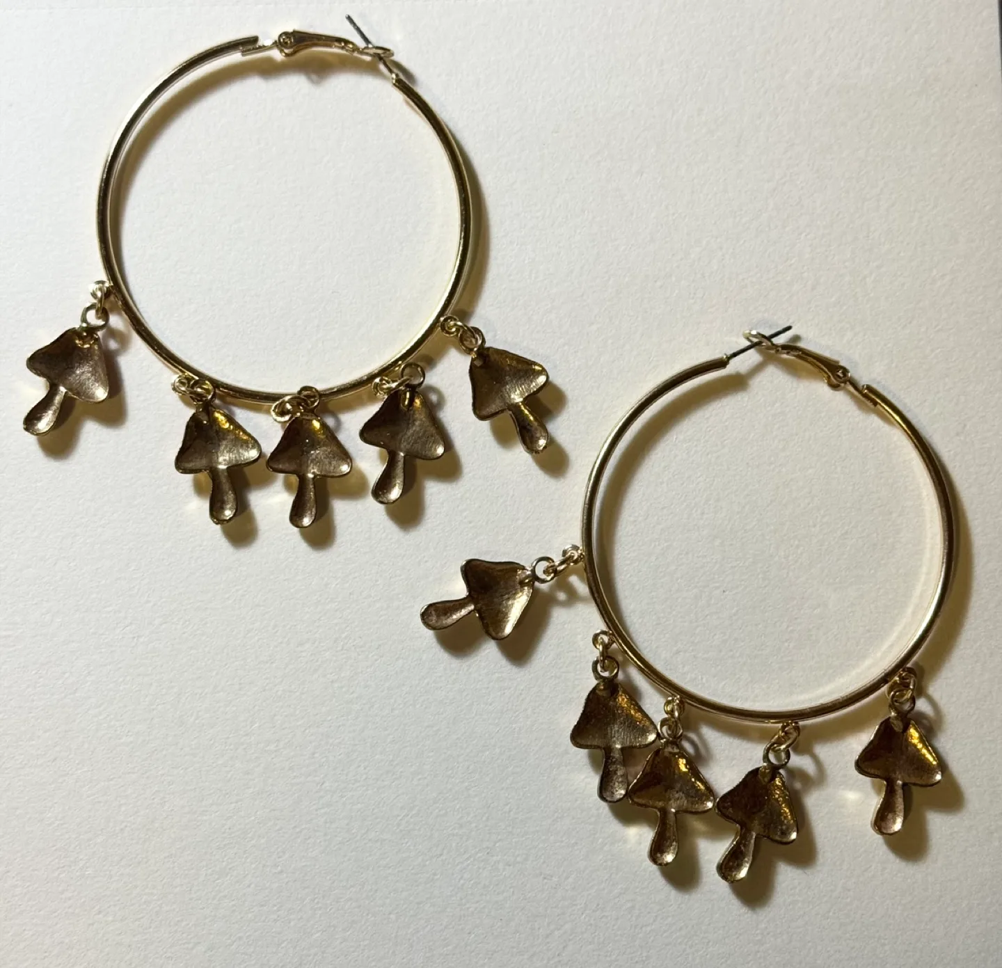 Mushroom Dangle Hoop Earrings image indicator(2)