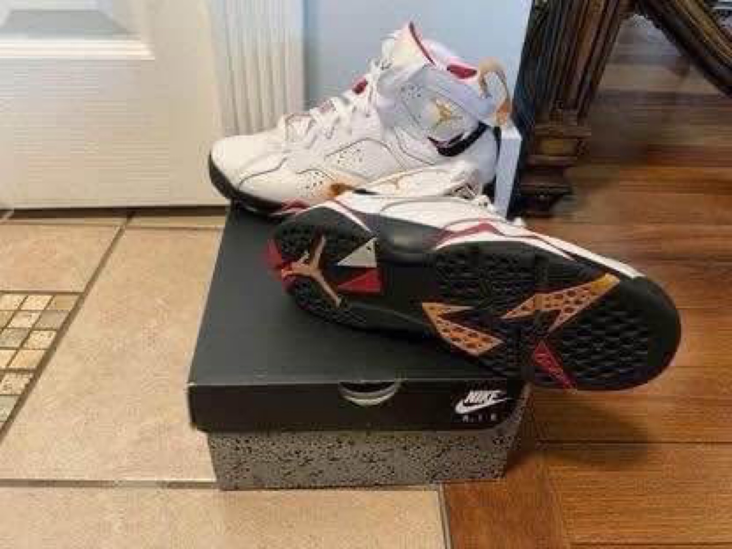 Air Jordan 7 Vll OG white/ black-cardinal red - photo 2