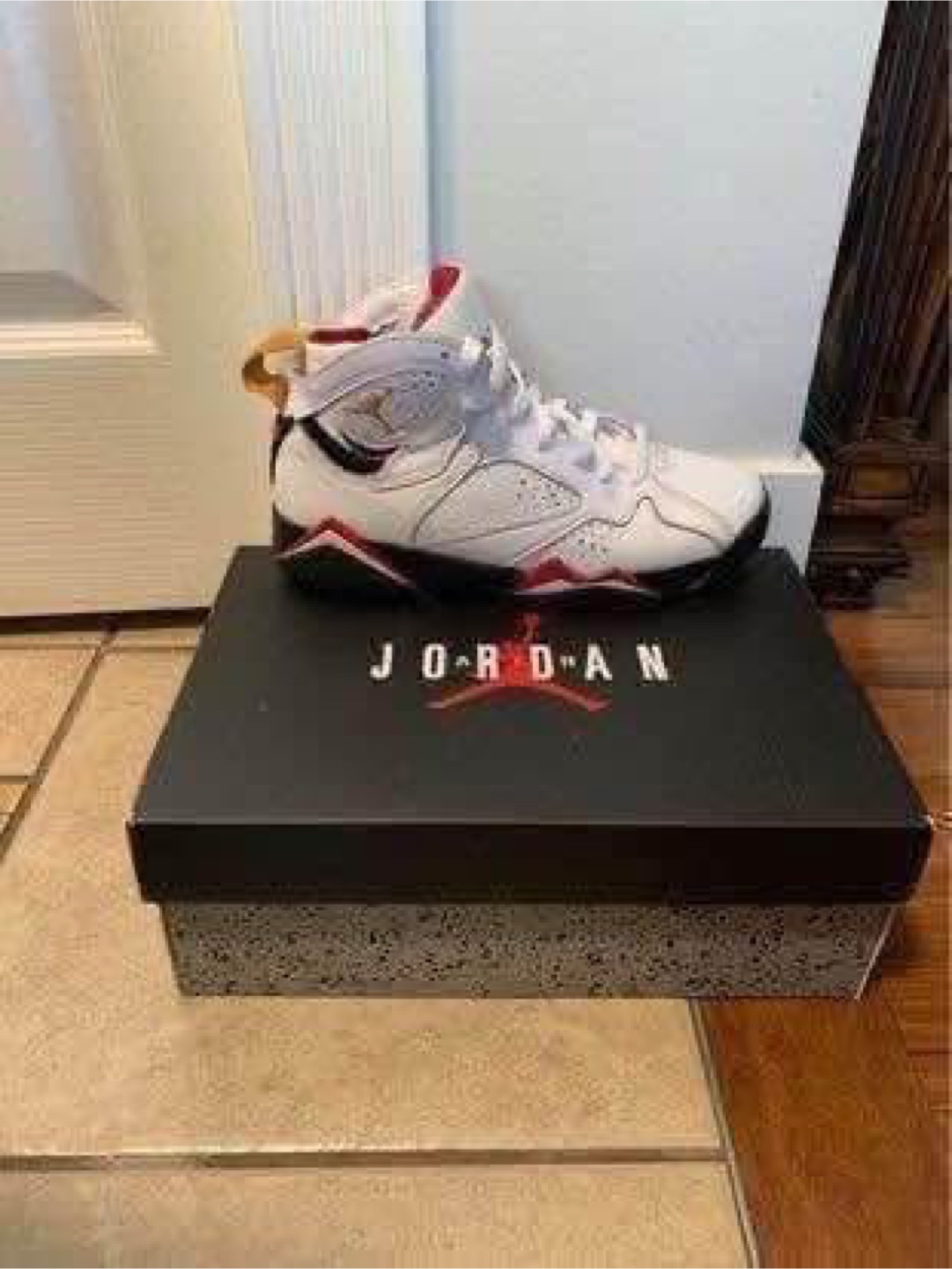 Air Jordan 7 Vll OG white/ black-cardinal red - photo 3