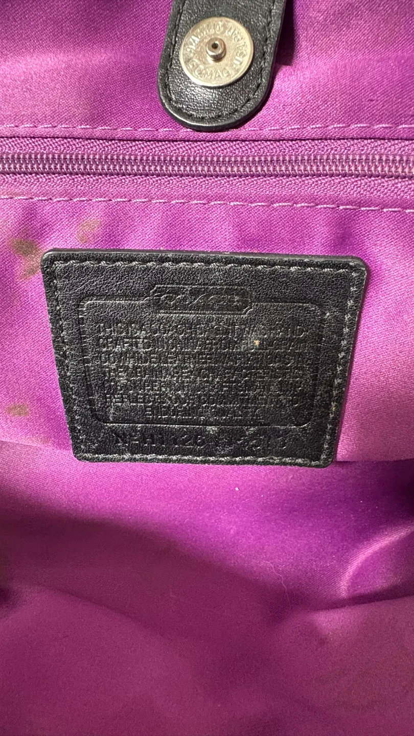 Coach Black Leather Satchel Bag image indicator(4)