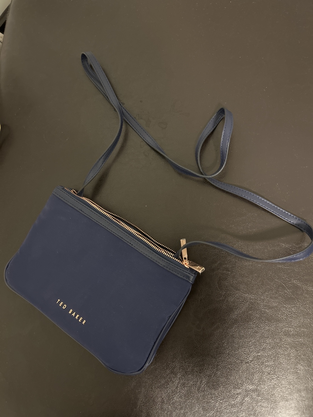 New! Ted Baker Navy Blue Crossbody Bag
