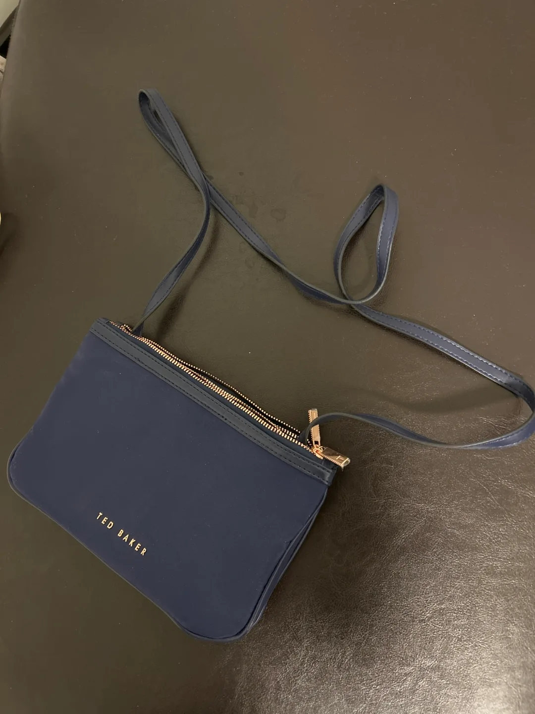 New! Ted Baker Navy Blue Crossbody Bag