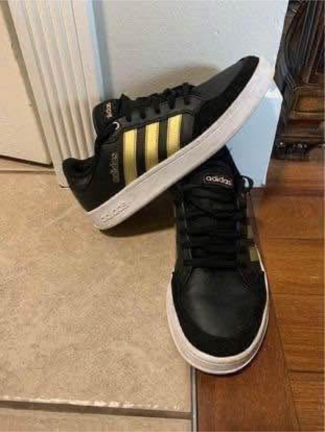 Adidas Court Team Black & Gold Shoes - photo 3