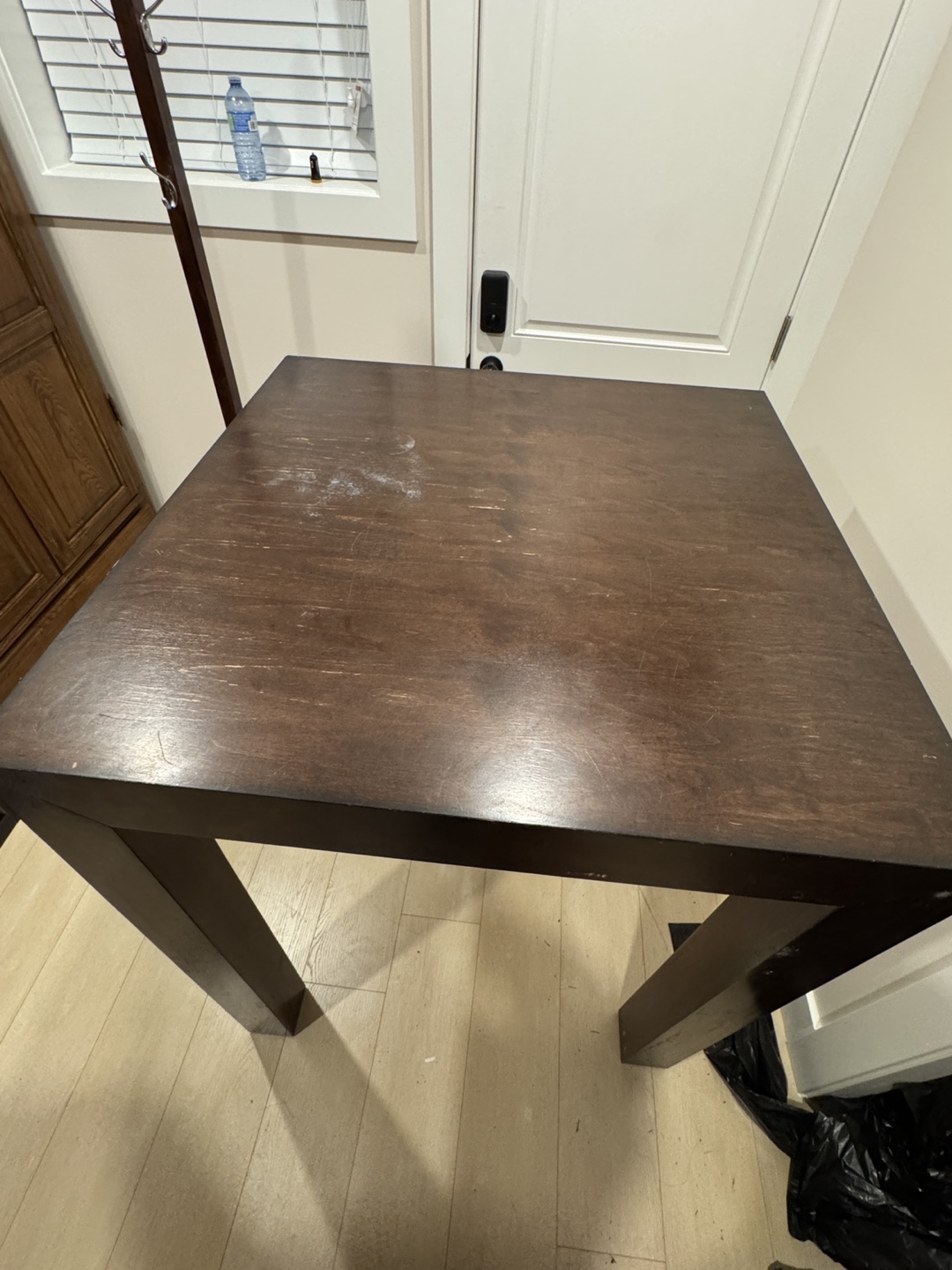 Square Dark Wood high Table - photo 4