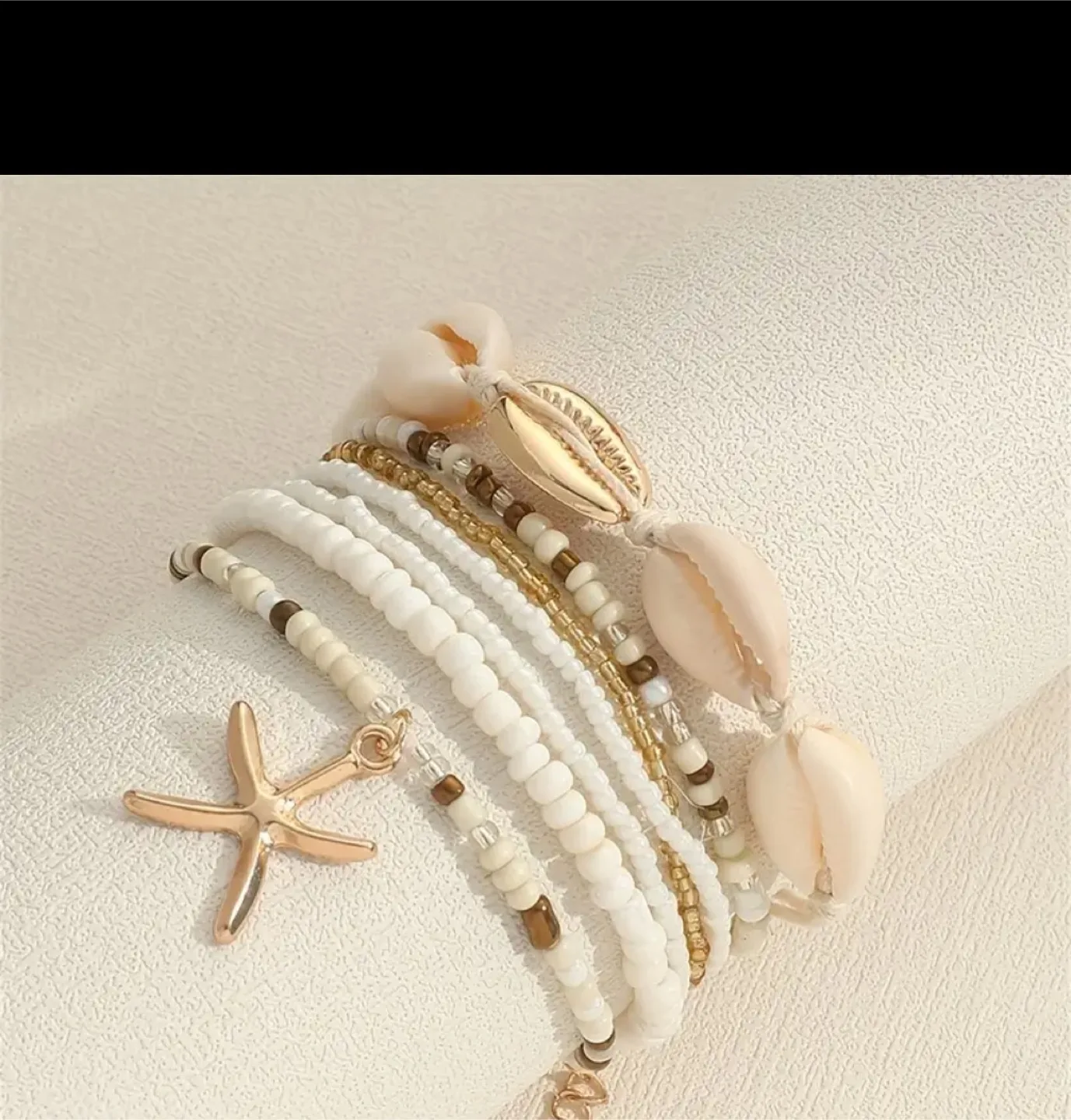 Shell & Starfish Beaded Bracelet thumbnail