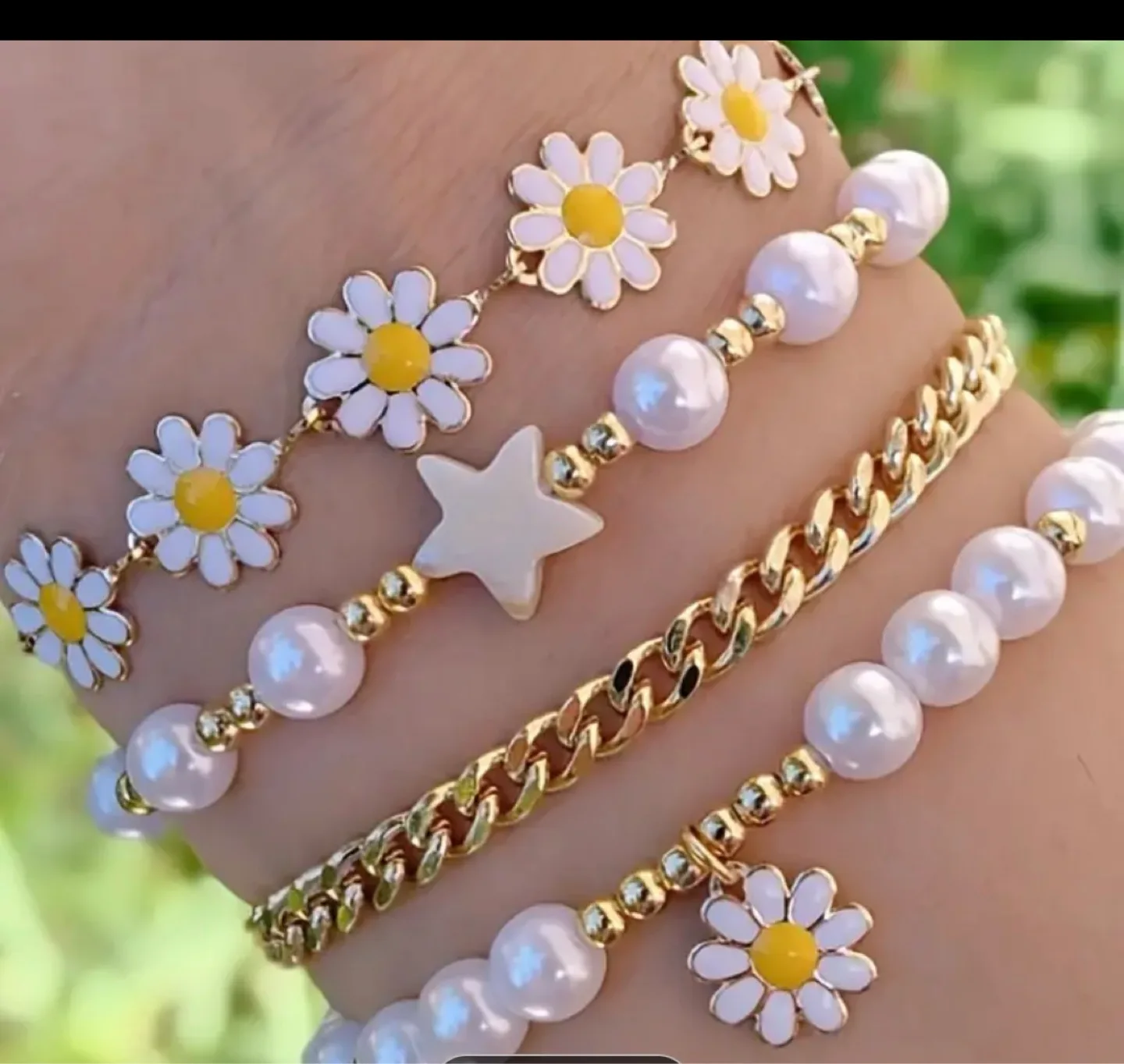 Beach Style Beaded Bracelet Set - 4pcs image indicator(2)