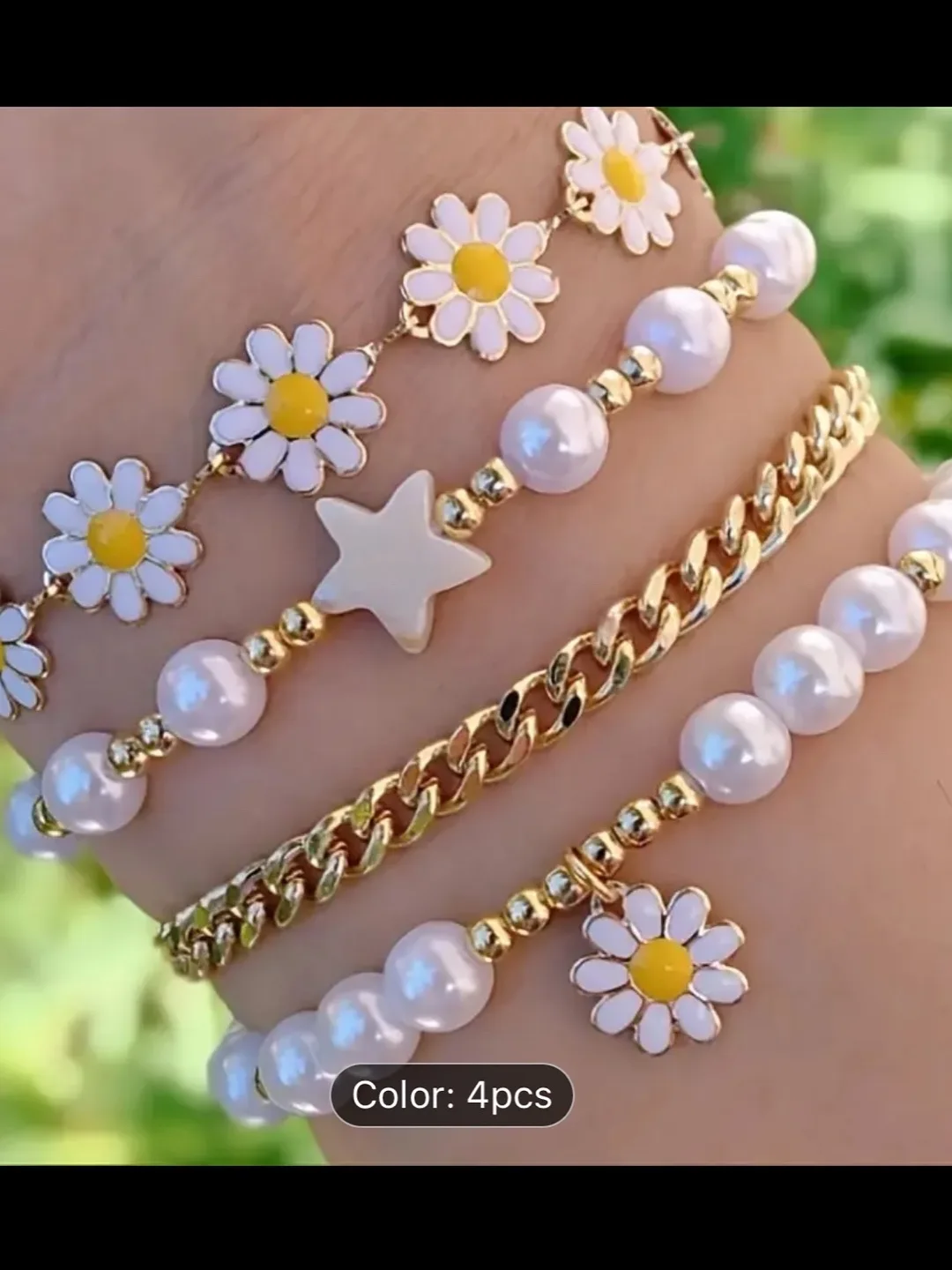 Beach Style Beaded Bracelet Set - 4pcs image indicator(6)