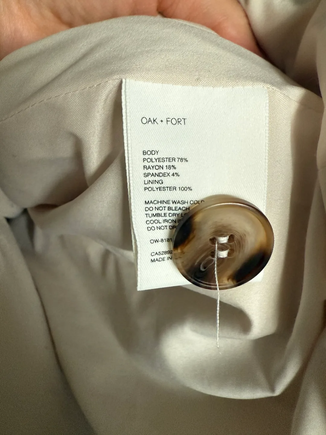 Oak + Fort Beige Blazer (S) image indicator(3)