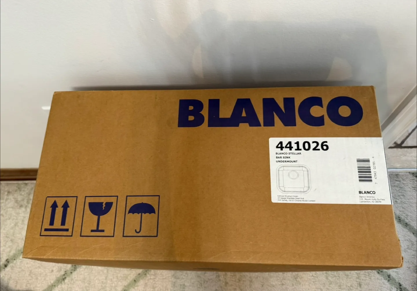 New Blanco Stellar Bar Bowl Undermount Sink thumbnail