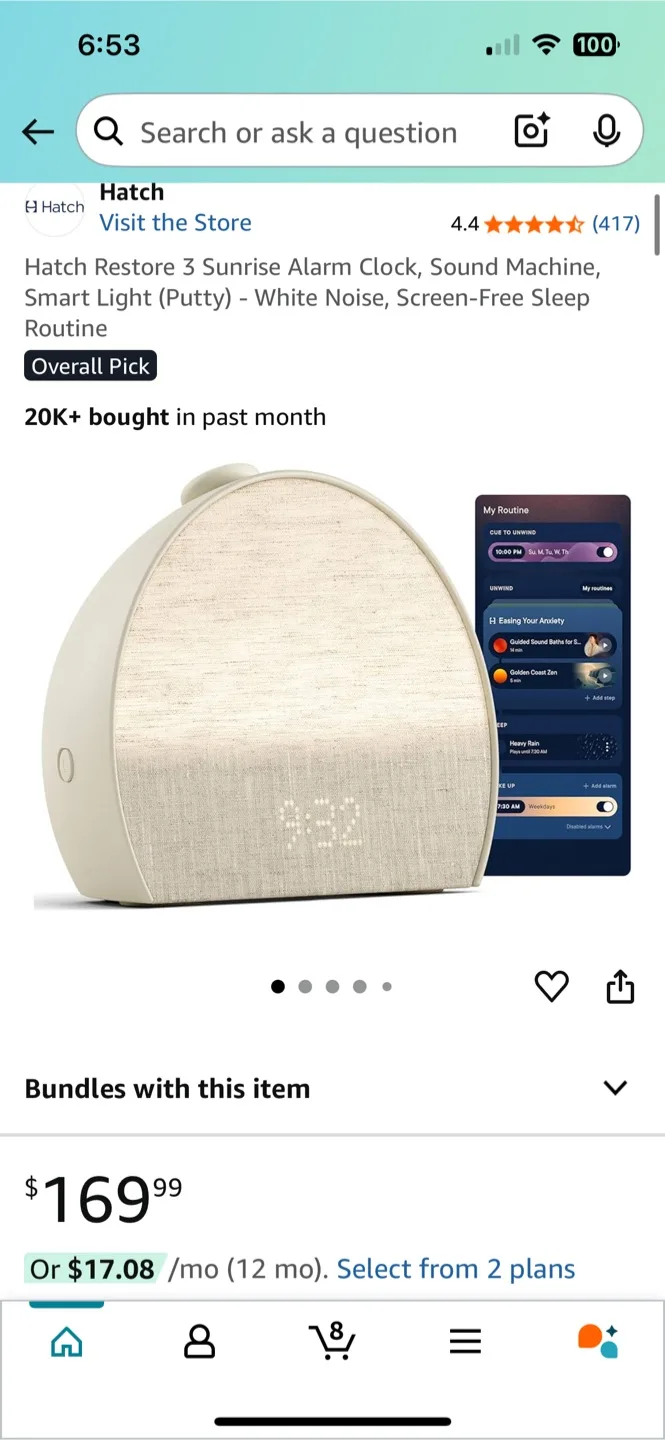 Hatch Restore 3 Sunrise Alarm Clock thumbnail