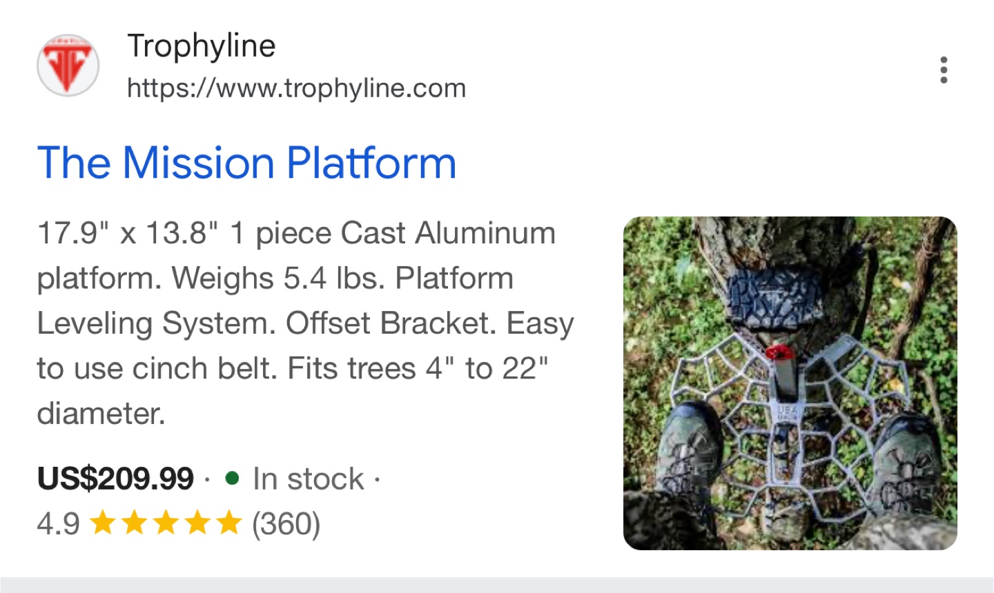 Trophyline Mission Platform w/ Cinch Belt - photo 4