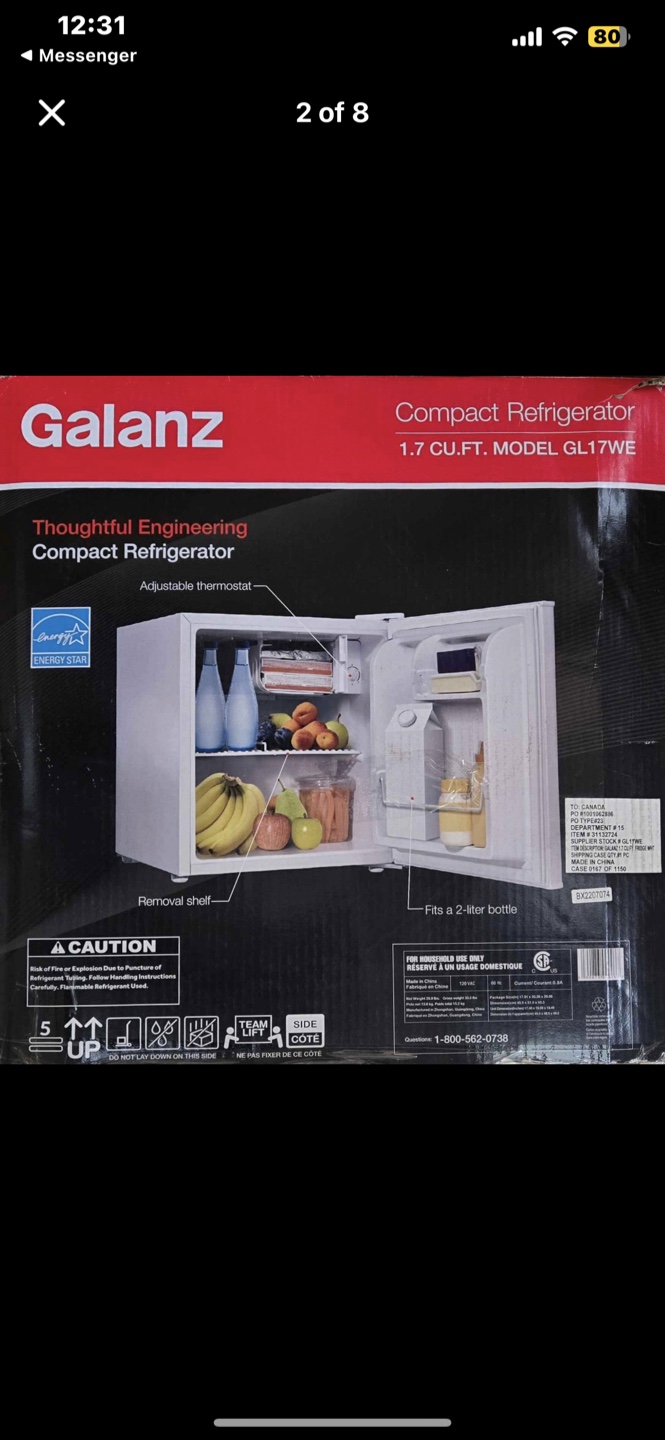 Galanz 1.7 cu. ft. Compact Refrigerator - photo 4