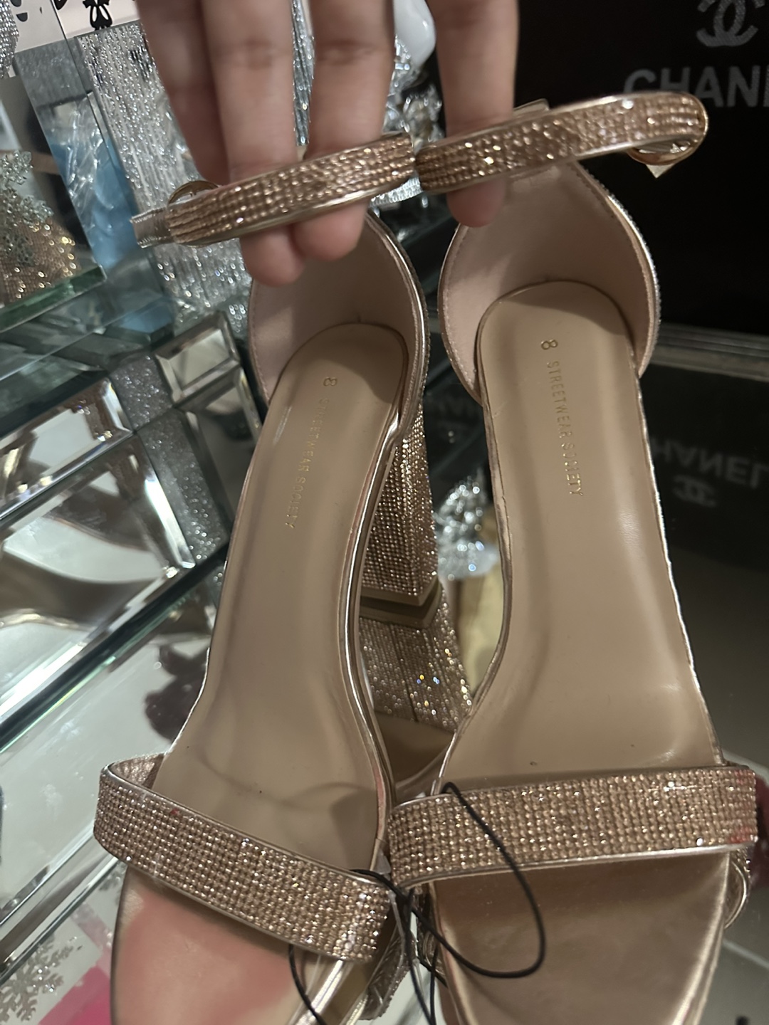 Streewear Society Rhinestone Heels - Size 8 - photo 2