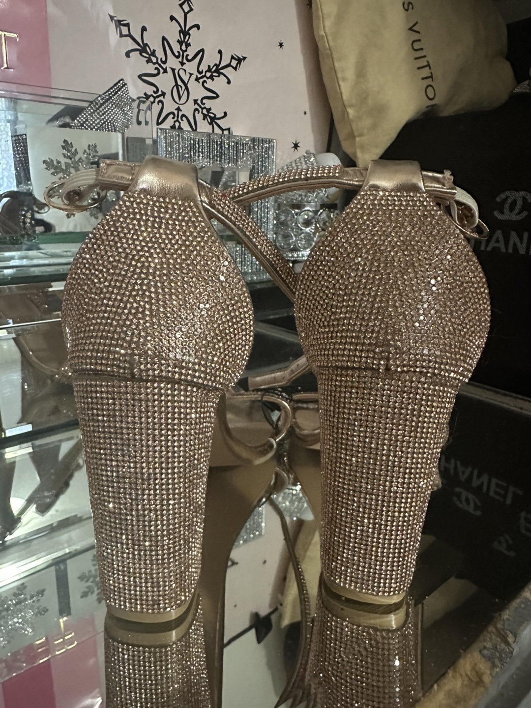 Streewear Society Rhinestone Heels - Size 8
