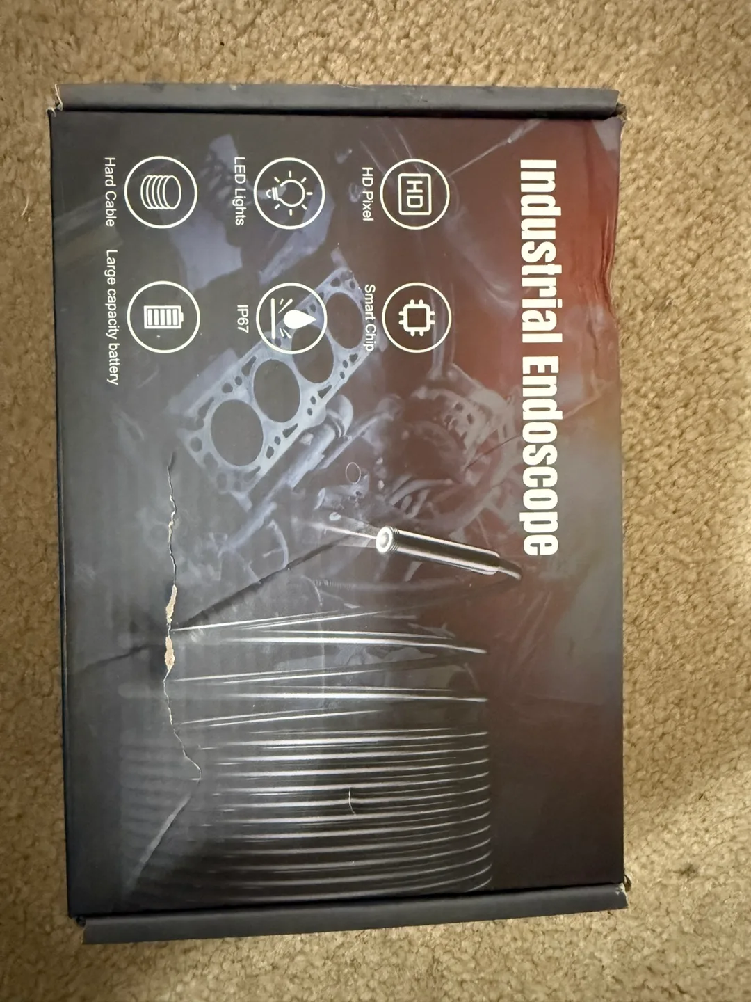 Industrial Endoscope - Hard Cable, LED Lights, HD Pixel thumbnail