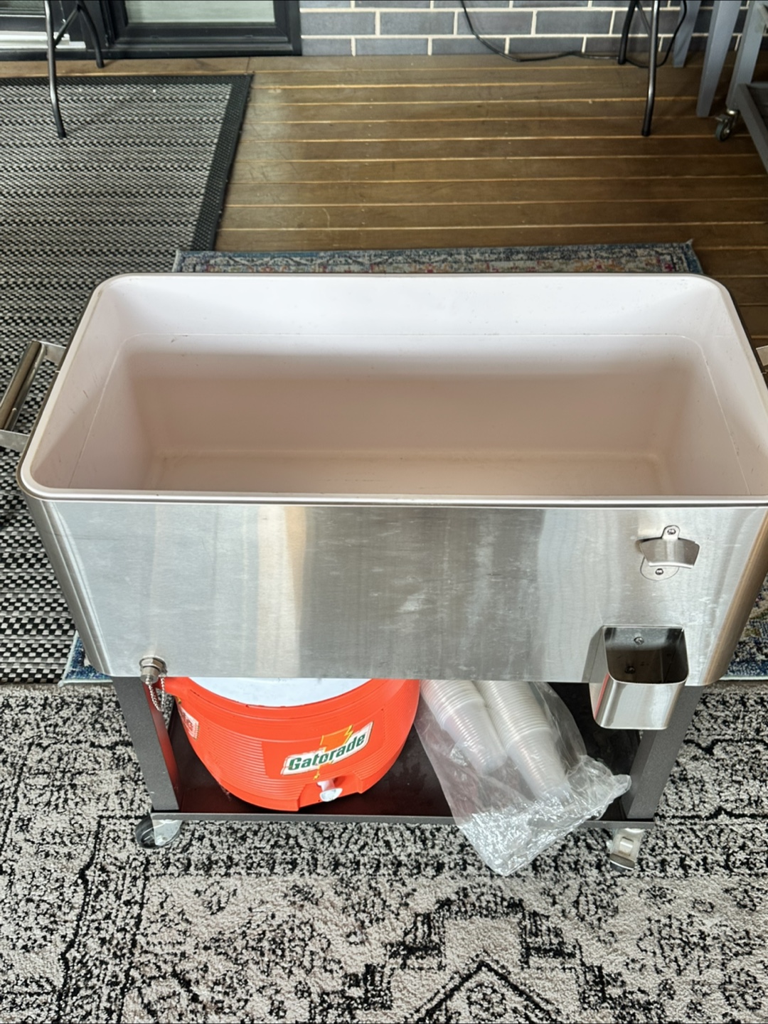 Stainless Steel Rolling Patio Cooler - photo 5