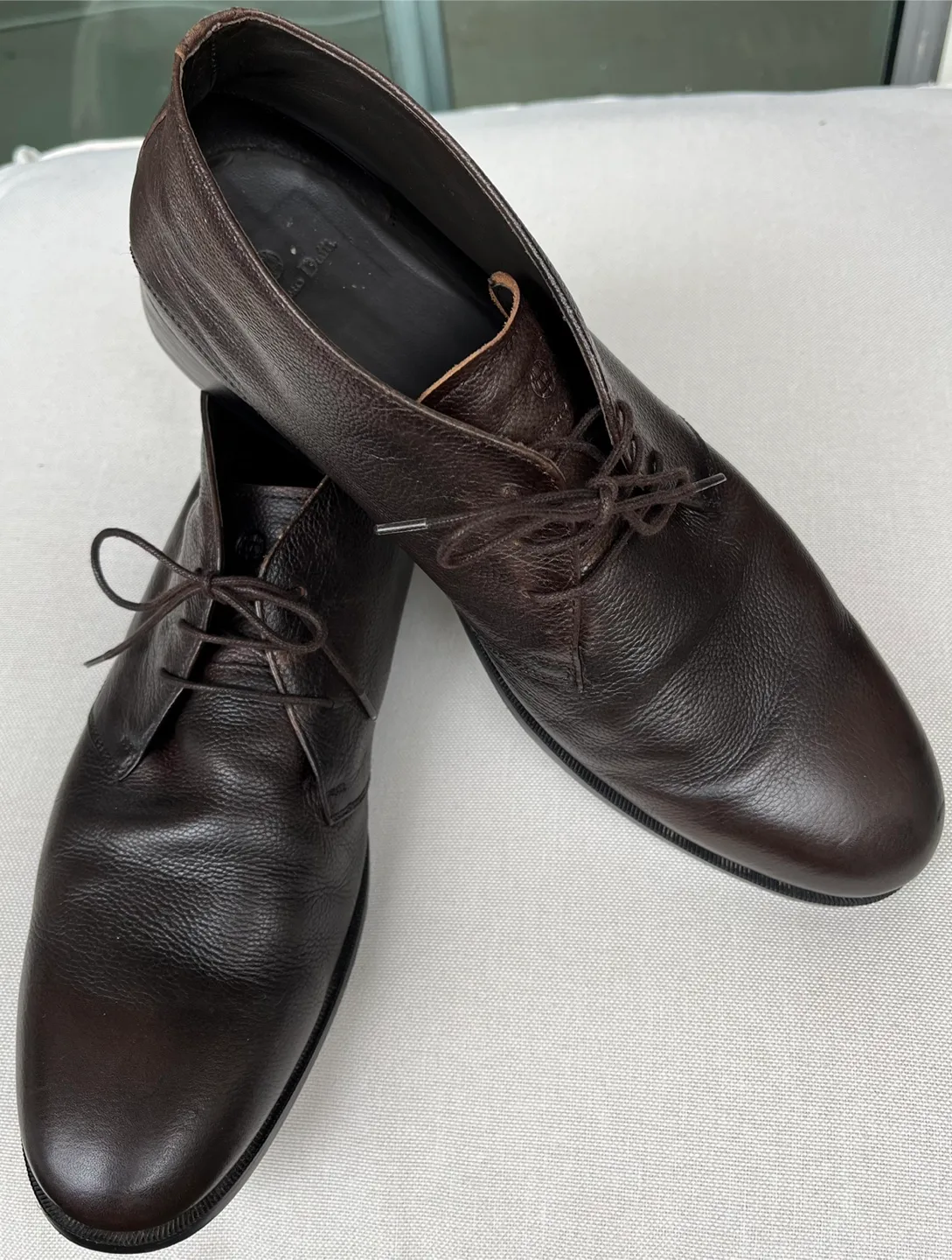 Massimo Dutti Dark Brown Leather Ankle Boots Men Size 44 US 10 image indicator(5)