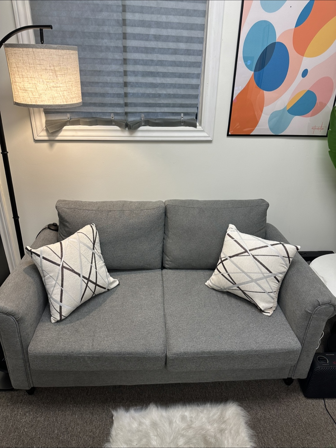 Grey Loveseat Sofa - photo 3