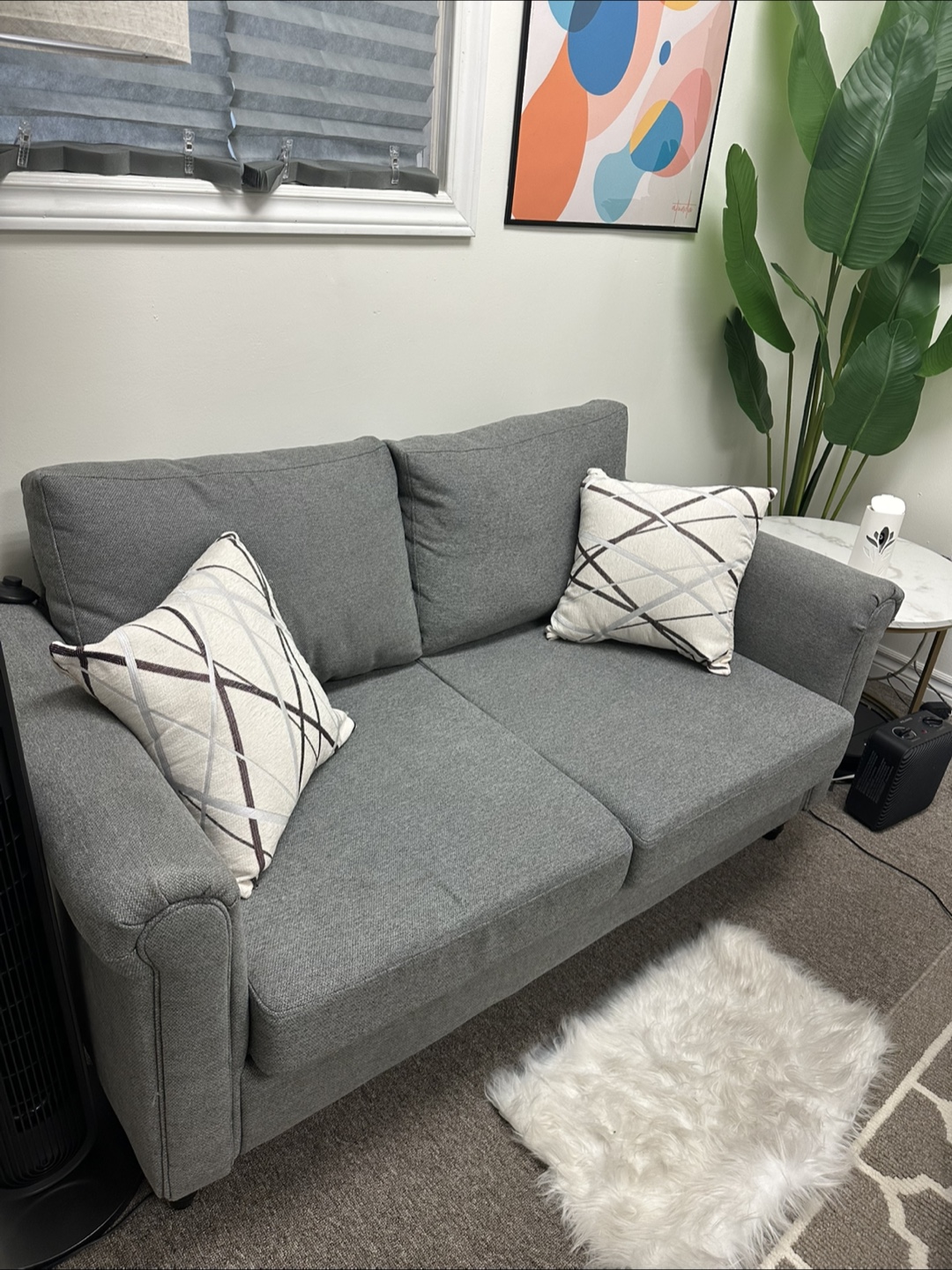 Grey Loveseat Sofa