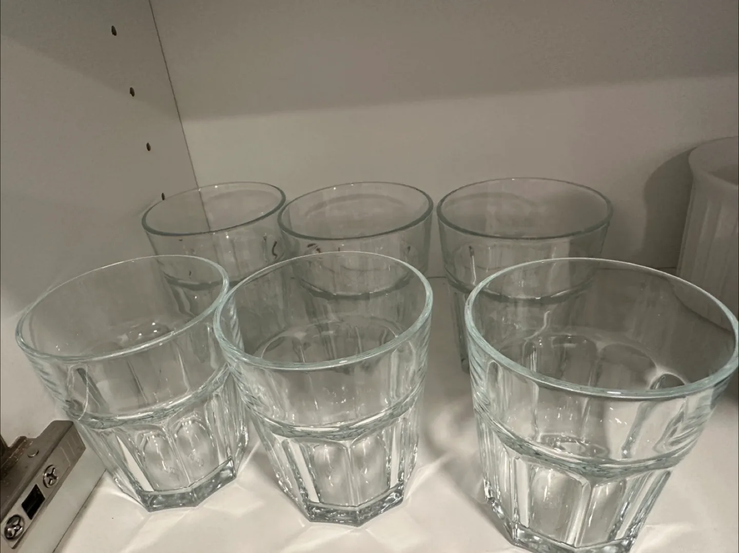 6 Clear Glass Drinking Cups thumbnail