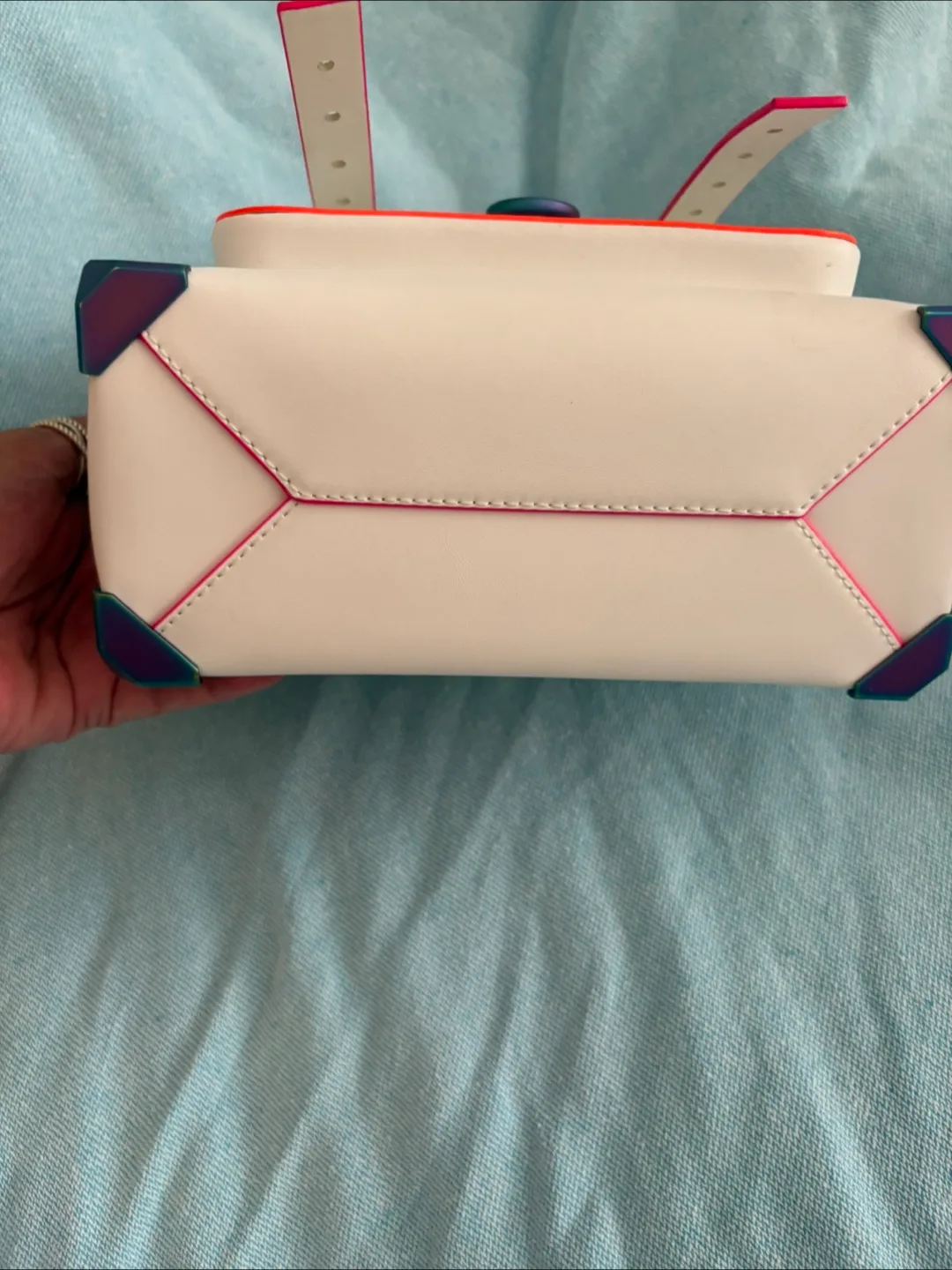 Michael Kors Manhattan Medium Contrast-Trim Leather Satchel image indicator(4)