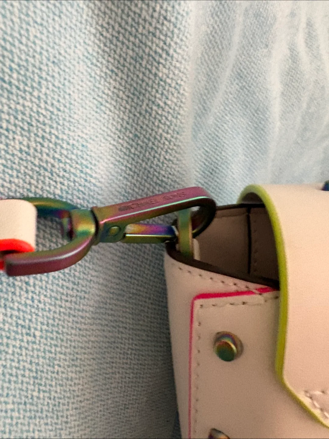 Michael Kors Manhattan Medium Contrast-Trim Leather Satchel image indicator(10)