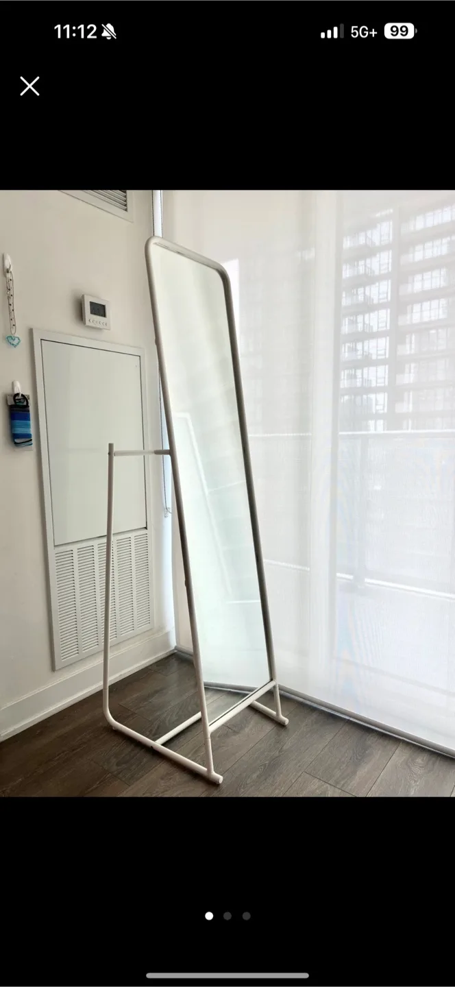 IKEA KNAPPER Standing Mirror - White thumbnail