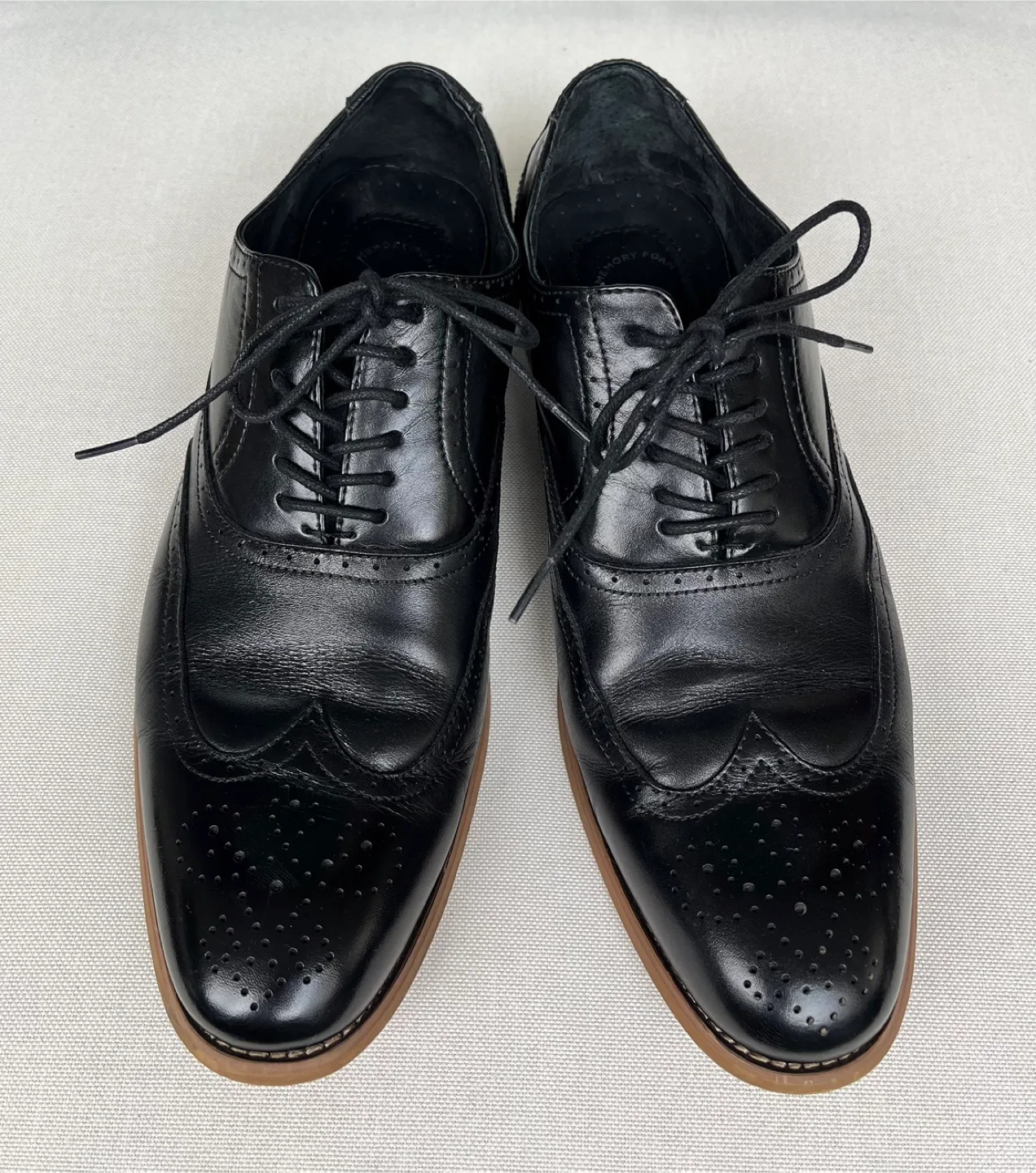 Stacy Adams Black Leather Wingtip Oxford Dress Shoes image indicator(2)