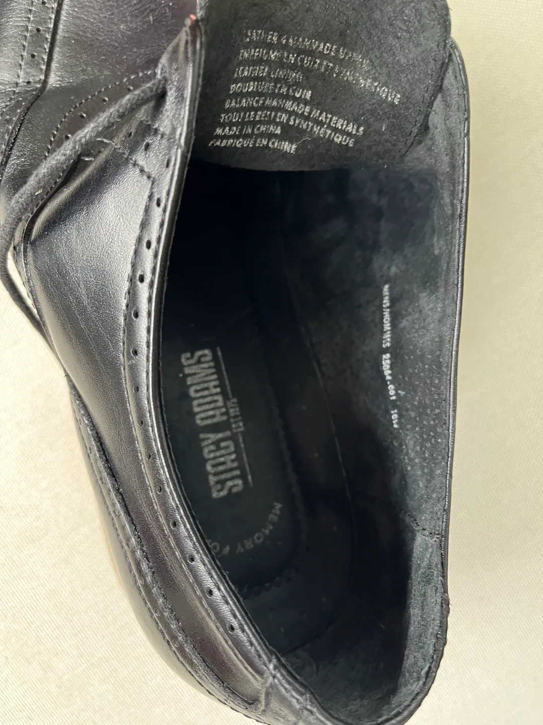 Stacy Adams Black Leather Wingtip Oxford Dress Shoes image indicator(8)