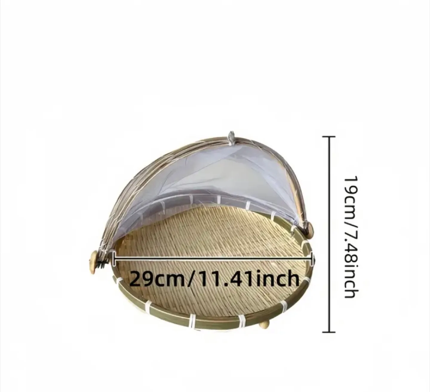 New Bamboo Food Cover Net Basket image indicator(10)