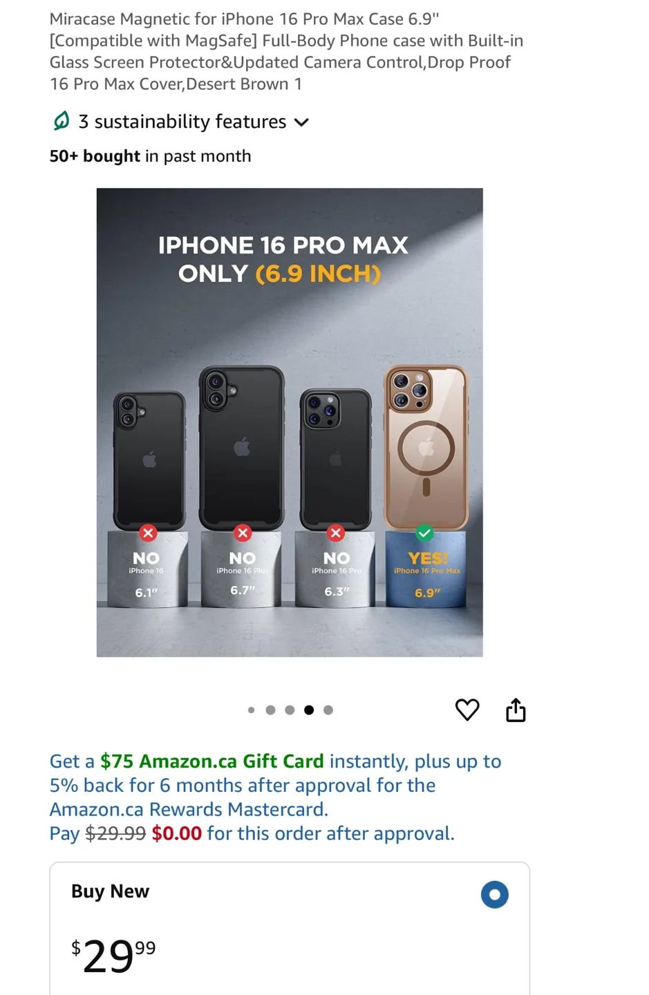 iPhone 16 Pro Max Case Mag Safe & Screen Protector image indicator(5)