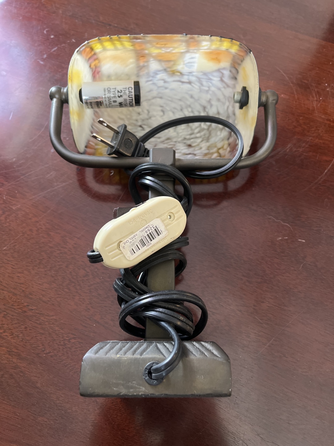 Vintage Stained Glass Table Lamp - photo 2