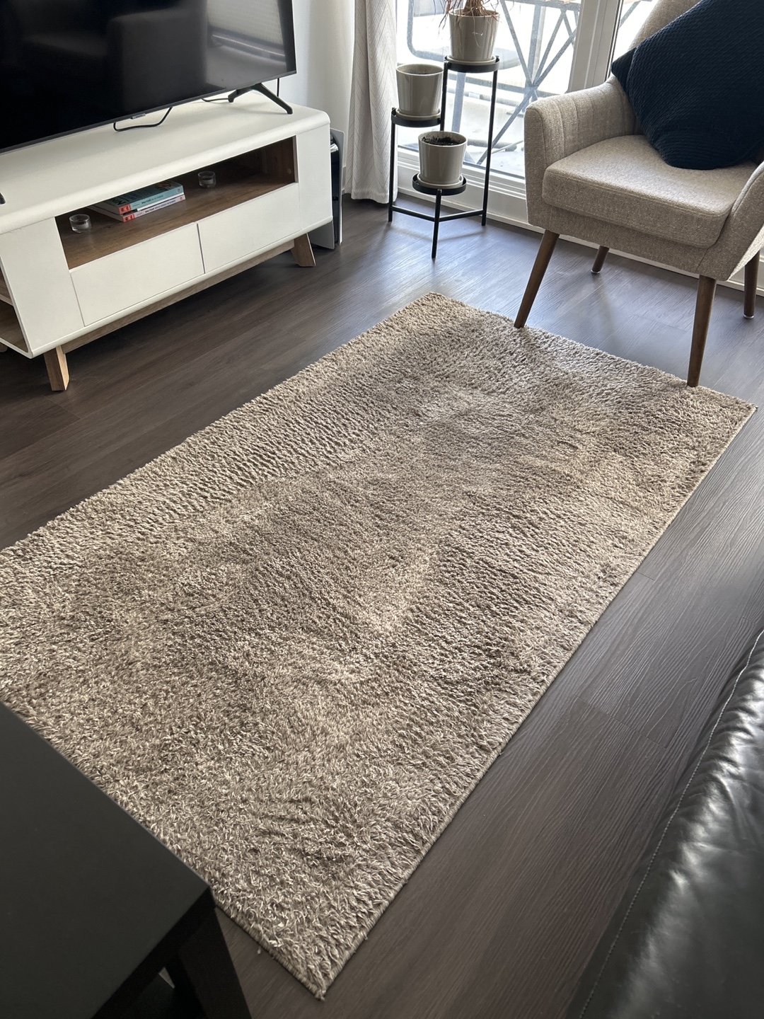 Neutral Shag Rug - photo 2