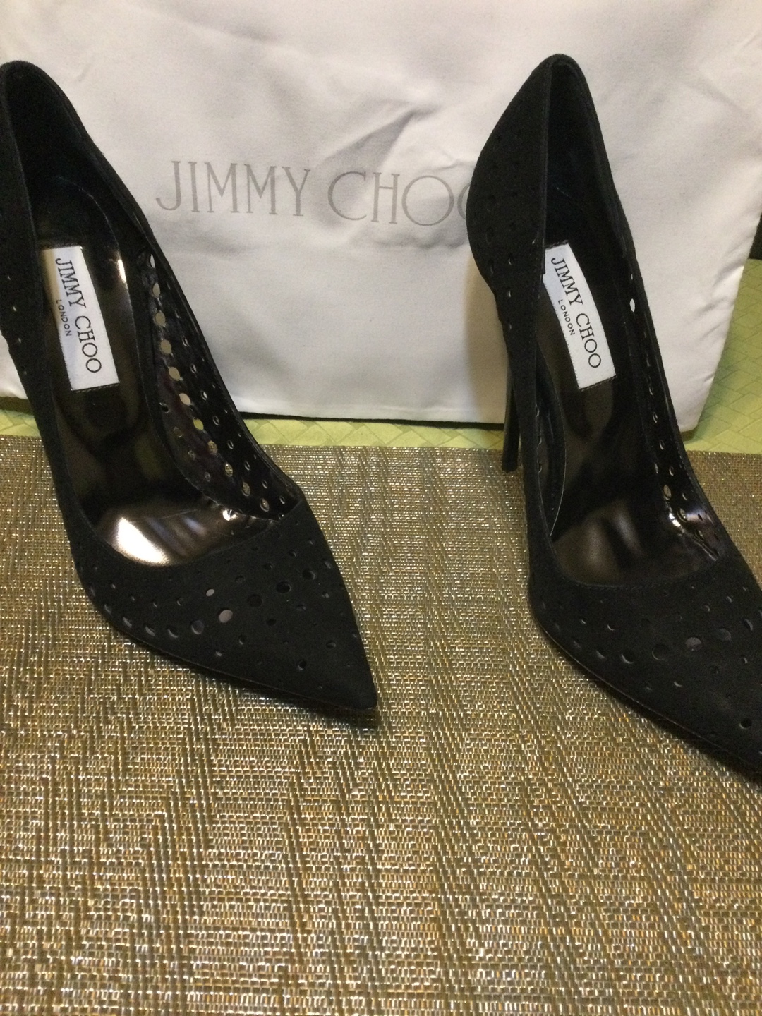Jimmy Choo Black Suede Heels