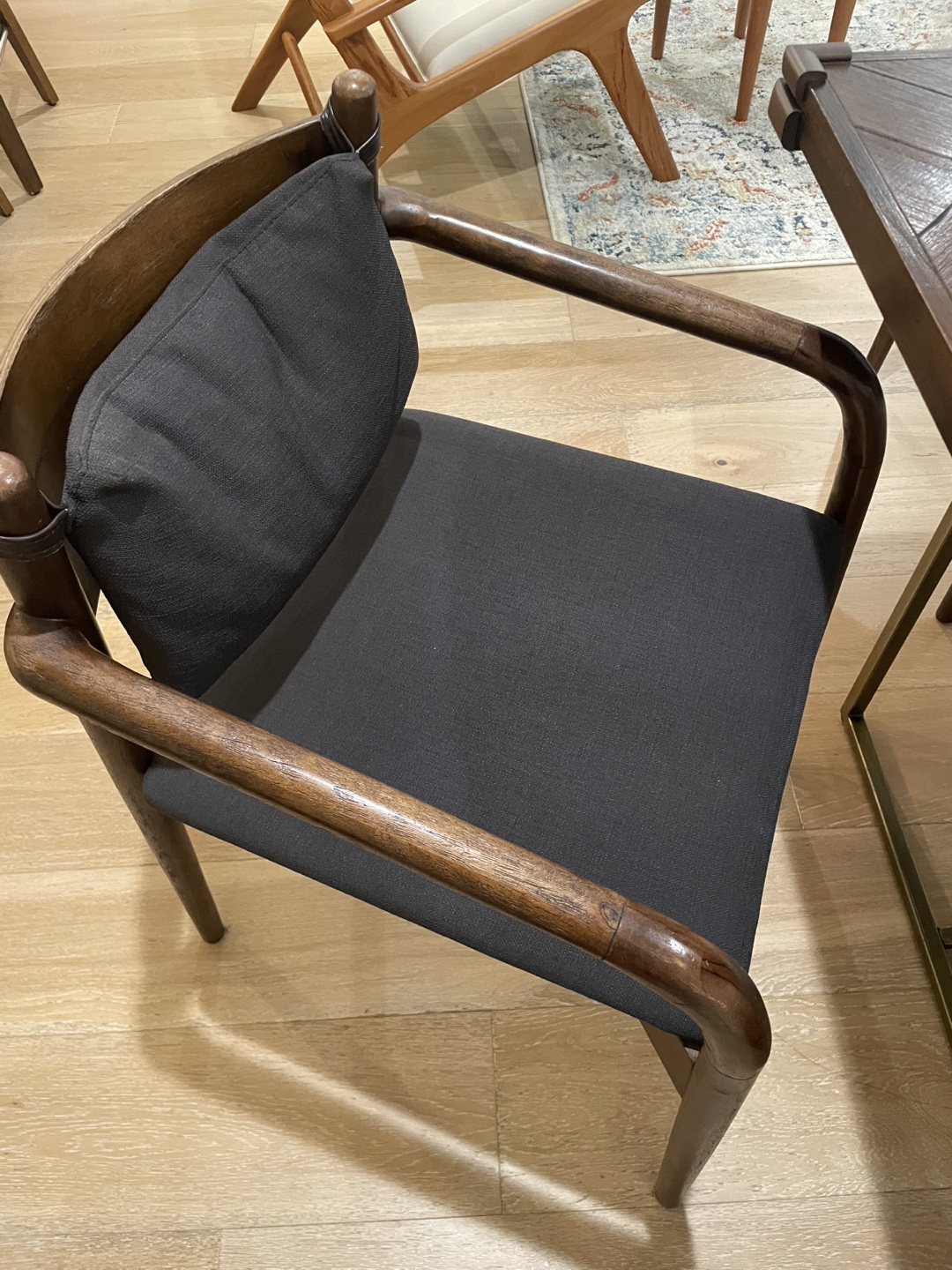 Dining table with 4 chairs and bench (seats 6) - photo 3