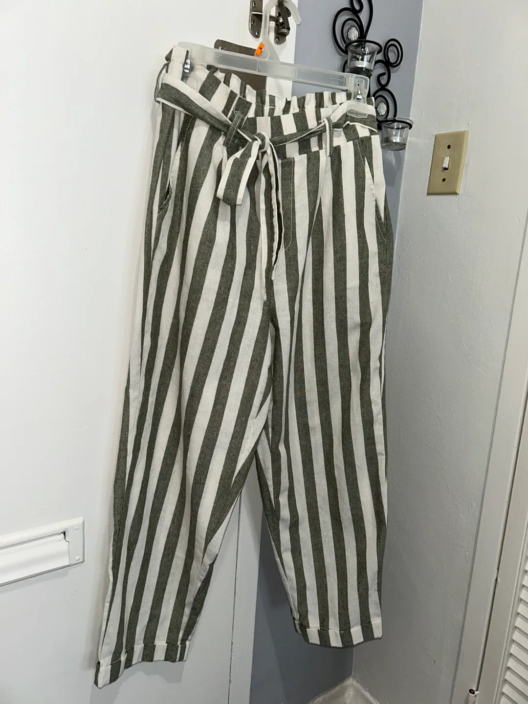 Ci Sono Linen Collection Striped Pants - Size L thumbnail