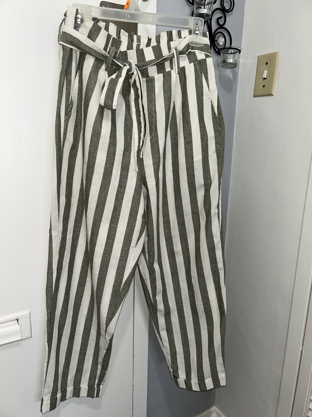 Ci Sono Linen Collection Striped Pants - Size L - photo 4