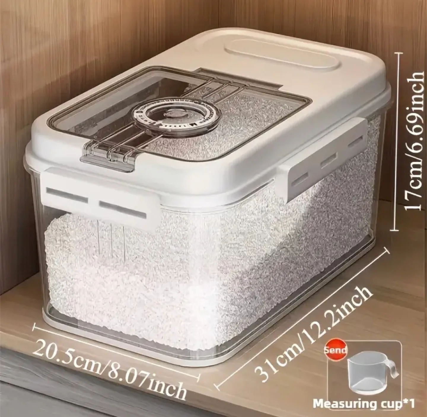 New Rice Storage Container - 8x12x7 inches thumbnail
