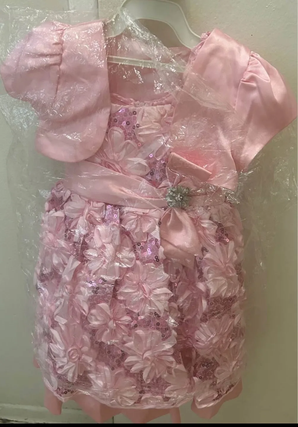 Pink Floral Dress with Bolero thumbnail