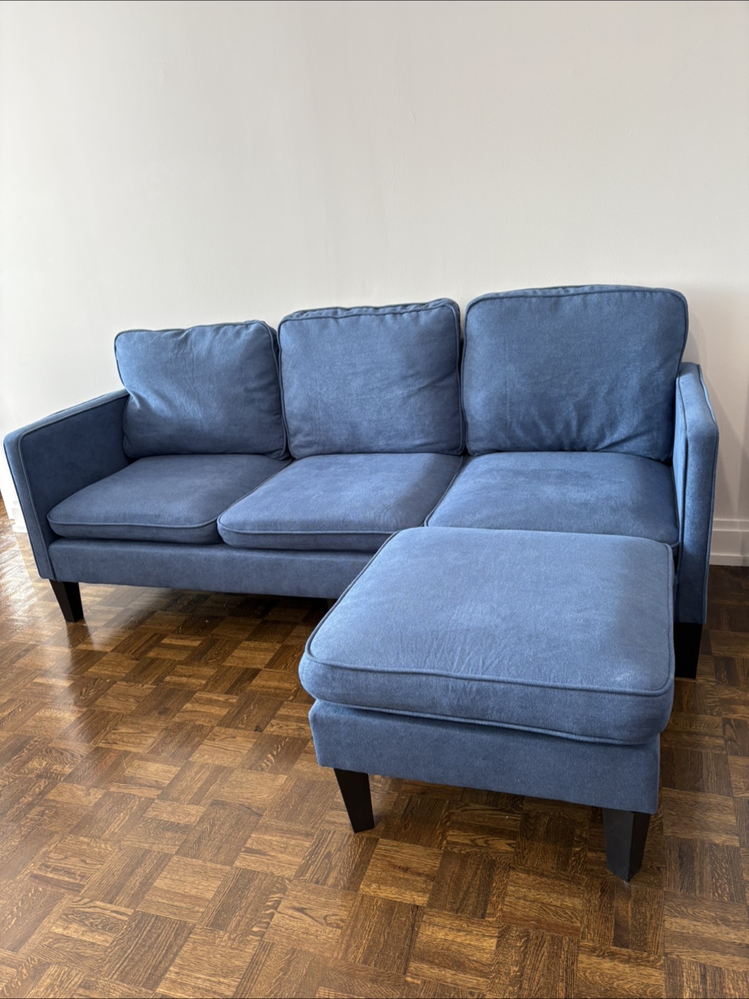 Blue Sofa and Ottoman Set - photo 4