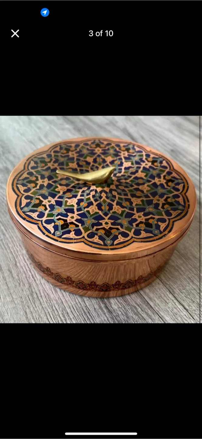Decorative Copper Box - 6" Diameter thumbnail