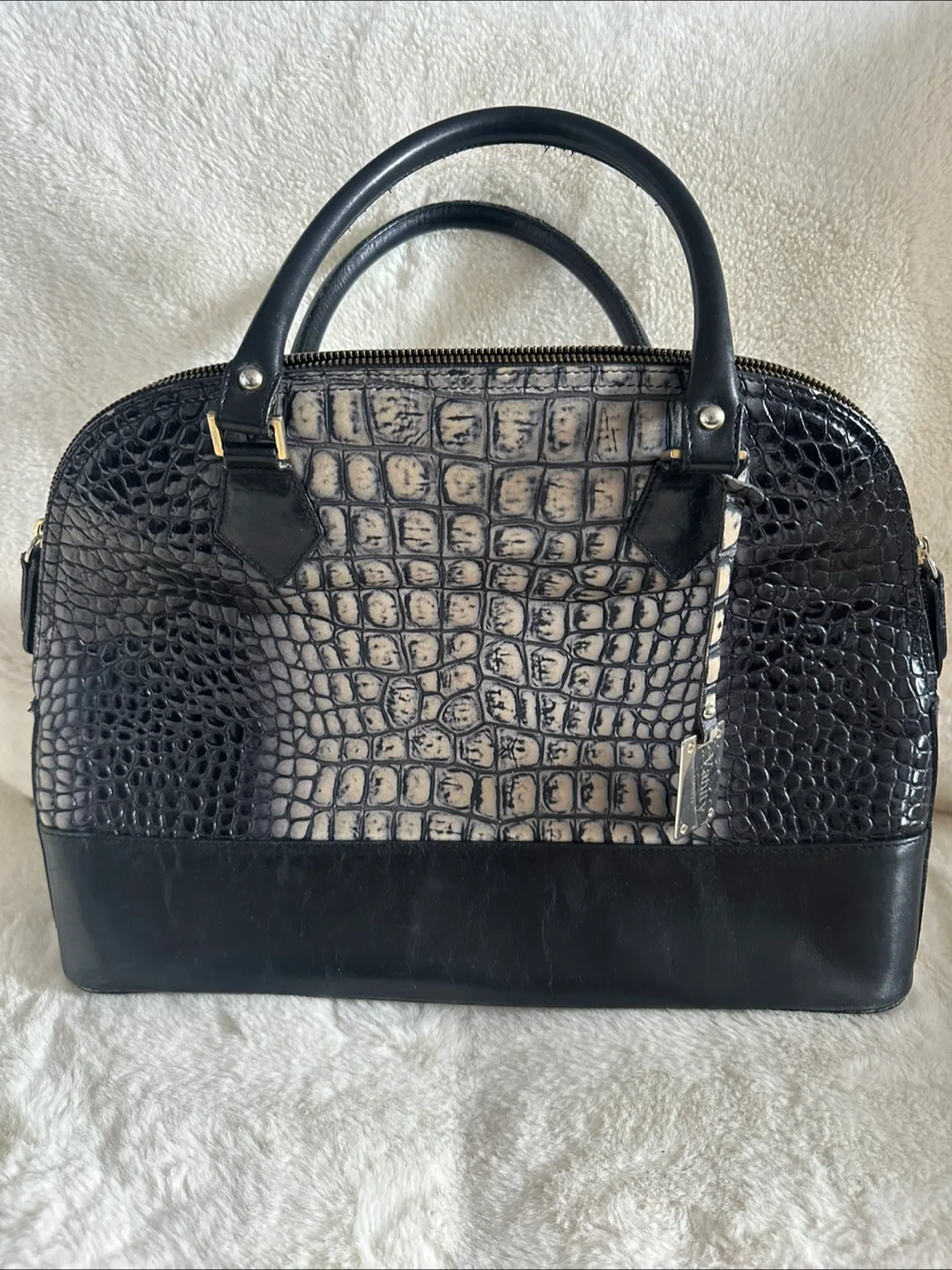 Crocodile Leather Satchel Purse | Made and Bought in Italy 🇮🇹 thumbnail