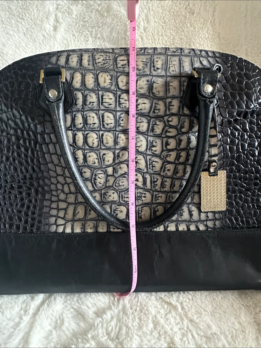 Crocodile Leather Satchel Purse | Made and Bought in Italy 🇮🇹 image indicator(9)